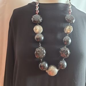 Hand made necklace set leather insert